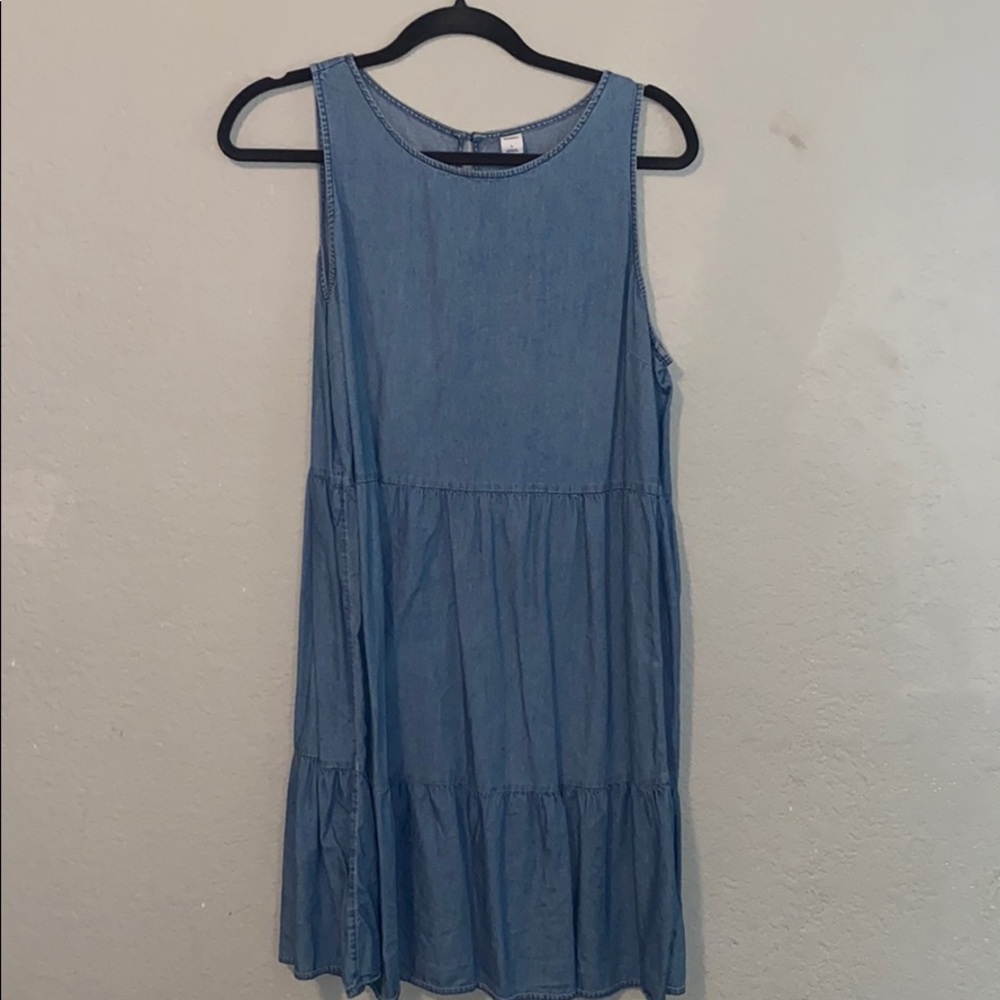 Denim Ruffle Dress